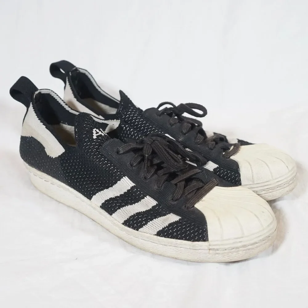 Adidas Superstar 80s Primeknit Sneakers Black White Women’s Size 10.5 RARE